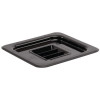 Vogue Black Polycarbonate Lid - 1/6