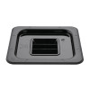 Vogue Black Polycarbonate Lid - 1/6