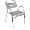 Bolero Stacking Aluminium Chair with Arched Arms (Pack 4)