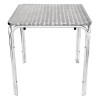 Bolero Square Stacking Bistro Table St/St Top - 700mm