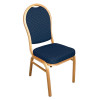 Bolero Banqueting Chair Arched Back Gold Frame Blue Speckle Cloth (Pack 4)
