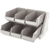 Versa Rack complete with 6 Bins - Speckled Grey - 241x511x488mm
