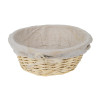 Wicker Basket with Removable Cloth Round - 90x245x245mm