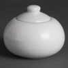 Olympia Whiteware Sugar Bowl with Lid - 100x80mm 4x3 1/4" 9.5oz (Box 12)