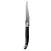 Laguiole Steak Knife Black Handle Serrated 1.2mm Blade (Box 6) (Direct)
