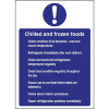 Chilled & Frozen Foods Sign - 300x200mm (Self Adhesive)