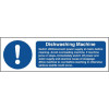 Dishwasher Safety Sign - 100x300mm (Self Adhesive)