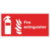 Fire Extinguisher Sign - 100x200mm (Self-Adhesive)