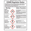 COSHH Notice - Rigid 350x270mm