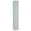 300mm Deep Locker 2 Door Camlock Mid Grey with Sloping Top (Direct)