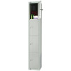 300mm Deep Locker 4 Door (Electronic Lock) Mid Grey with Sloping Top (Direct)