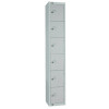 300mm Deep Locker 6 Door Camlock Mid Grey - 1800x300x300mm (Direct)