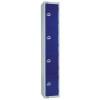 300mm Deep Locker 4 Door Camlock Blue with Sloping Top (Direct)