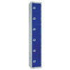 300mm Deep Locker 6 Door Padlock Blue - 1800x300x300mm (Direct)