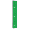 300mm Deep Locker 6 Door Padlock Green with Sloping Top (Direct)