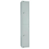450mm Deep Locker 2 Door Camlock Mid Grey with Sloping Top (Direct)