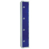 450mm Deep Locker 4 Door Padlock Blue with Sloping Top (Direct)