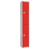 450mm Deep Locker 2 Door Camlock Red with Sloping Top (Direct)