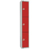 450mm Deep Locker 4 Door Combi Lock) Red with Sloping Top (Direct)