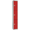 450mm Deep Locker 4 Door (Electronic Lock) Red with Sloping Top (Direct)