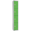 450mm Deep Locker 4 Door (Electronic Lock) Green with Sloping Top (Direct)