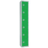 450mm Deep Locker 6 Door Padlock Green with Sloping Top (Direct)