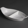 Olympia Divided Oval Eared Dish White 290Wx160mmD 11 1/2x6 1/4" (Box 6)