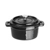 Vogue Cast Iron Mini Round Pot Black - 240ml