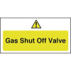 Gas Shut Off Valve Sign - 100x100mm