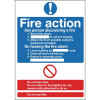 Fire Action - 300x200mm (Self-Adhesive)